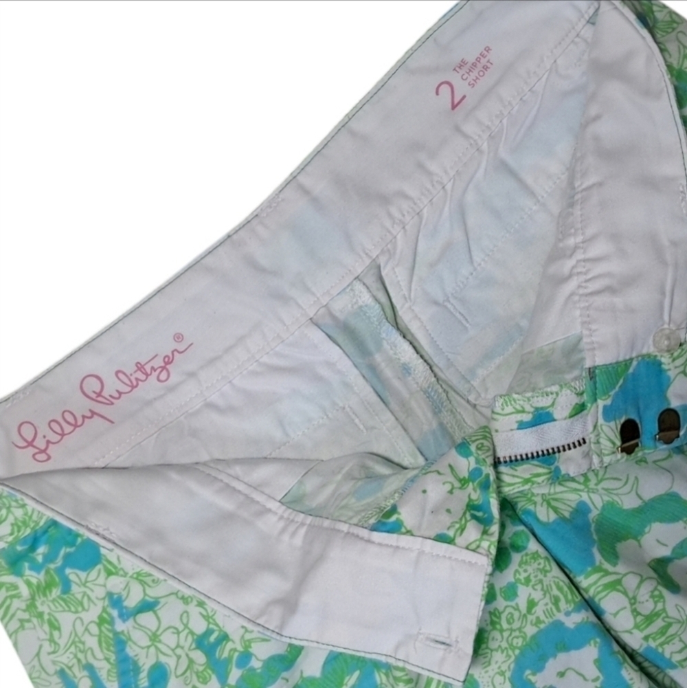 Lilly Pulitzer Chipper Shorts It's A Zoo Size 2 - Picture 9 of 14
